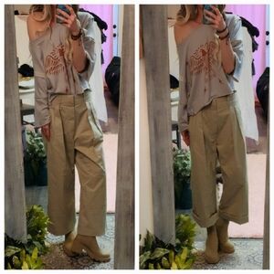 Amazing AE77 Premium American Eagle Luxury High Rise Wide Leg Cropped Trouser